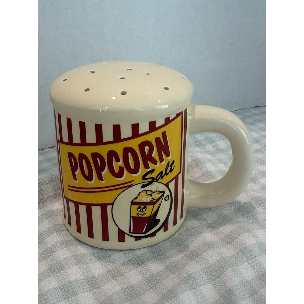 Ceramic Popcorn Salt Pepper Shakers Vintage